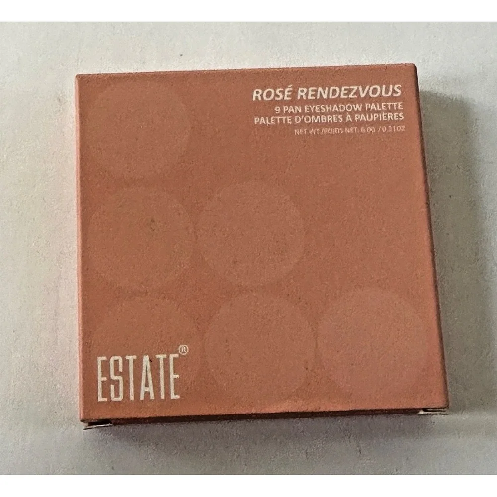 Estate Cosmetics Rose Rendezvous 9 Pan Eyeshadow Palette 6.0g Full Size NIB